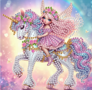Diamond Painting Einhorn Feenmädchen